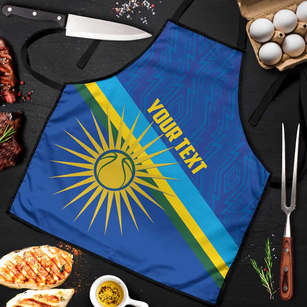 Rwanda Basketball Custom Apron Go Champions Imigongo Folk Pattern - Wonder Print Shop