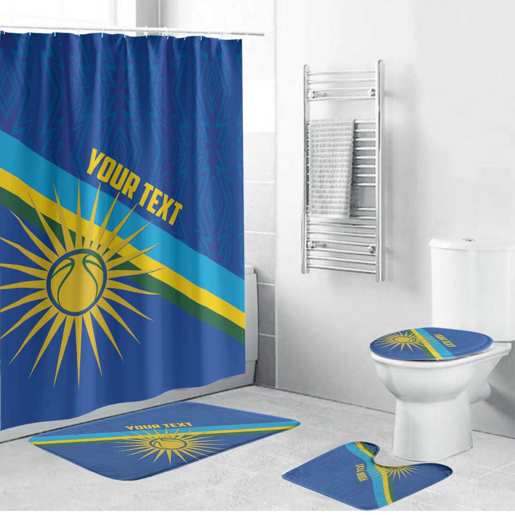 Rwanda Basketball Custom Bathroom Set Go Champions Imigongo Folk Pattern - Wonder Print Shop