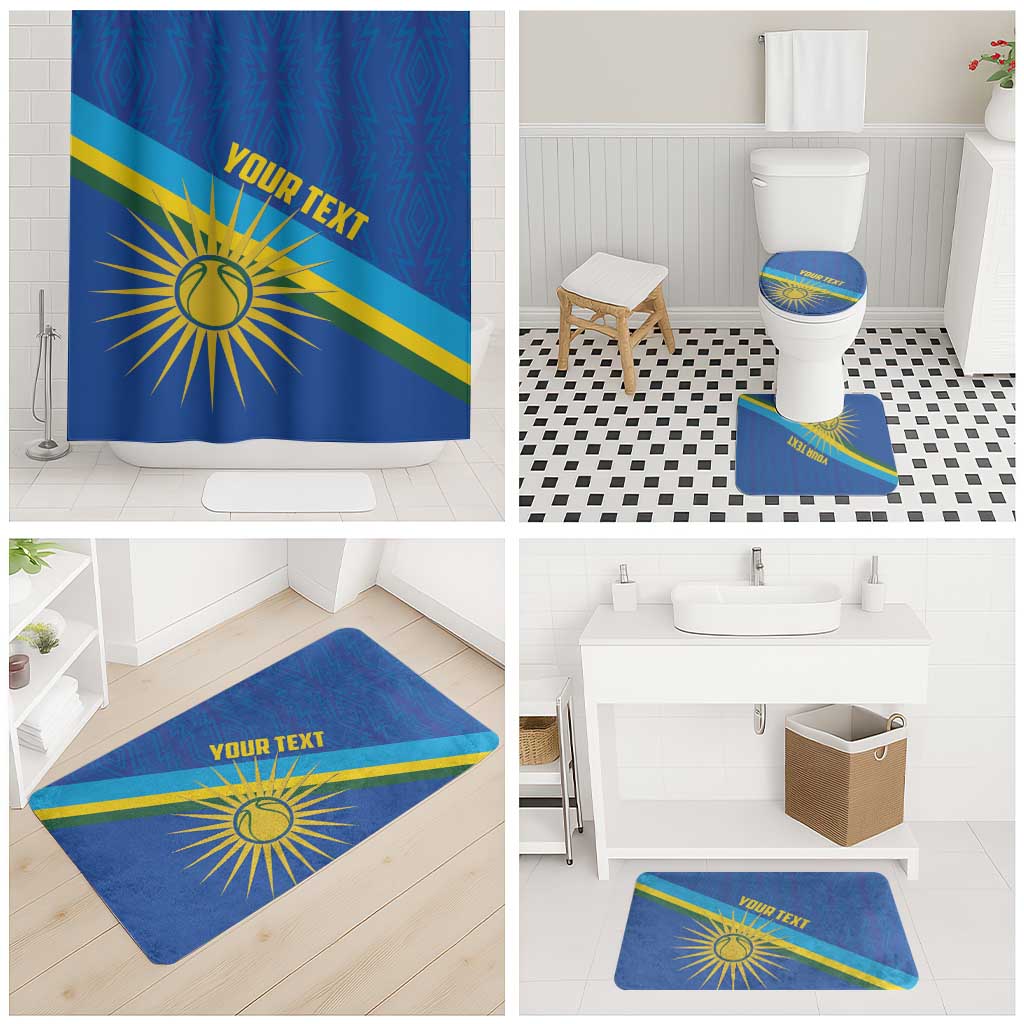 Rwanda Basketball Custom Bathroom Set Go Champions Imigongo Folk Pattern - Wonder Print Shop