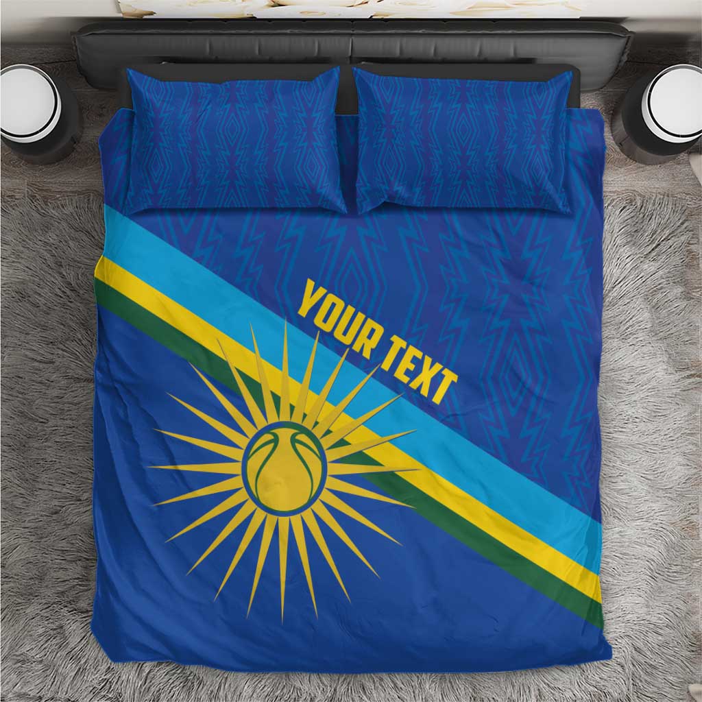 Rwanda Basketball Custom Bedding Set Go Champions Imigongo Folk Pattern - Wonder Print Shop