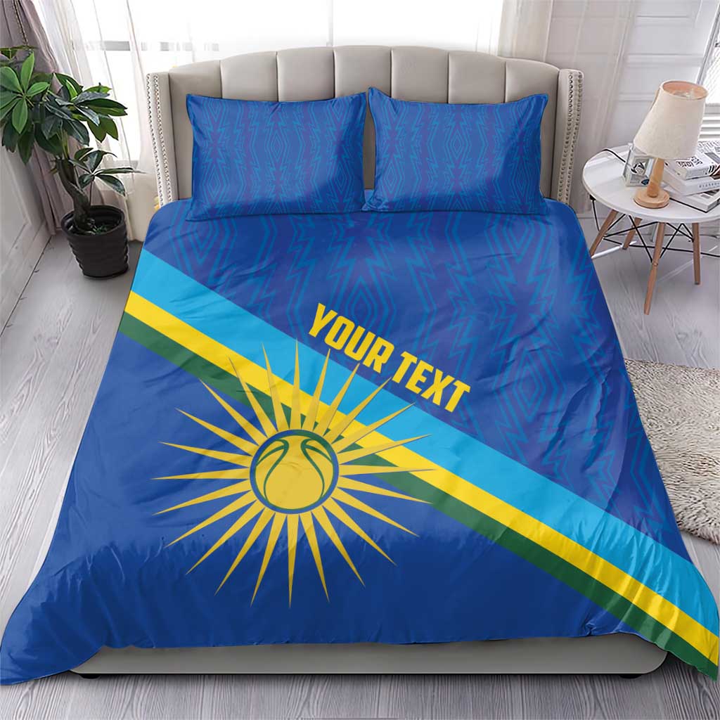 Rwanda Basketball Custom Bedding Set Go Champions Imigongo Folk Pattern - Wonder Print Shop