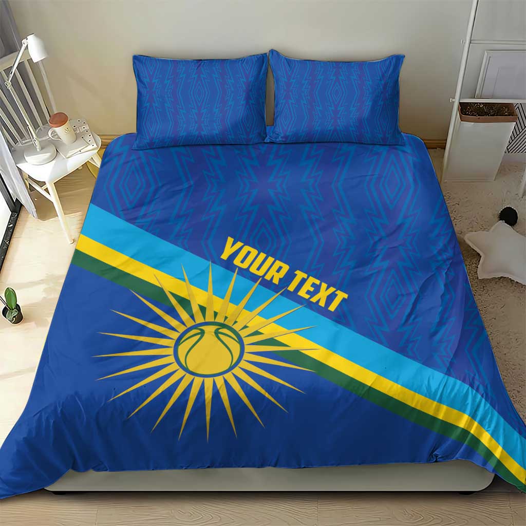 Rwanda Basketball Custom Bedding Set Go Champions Imigongo Folk Pattern - Wonder Print Shop