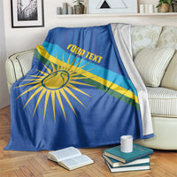 Rwanda Basketball Custom Blanket Go Champions Imigongo Folk Pattern - Wonder Print Shop