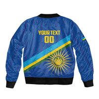 Rwanda Basketball Custom Bomber Jacket Go Champions Imigongo Folk Pattern - Wonder Print Shop