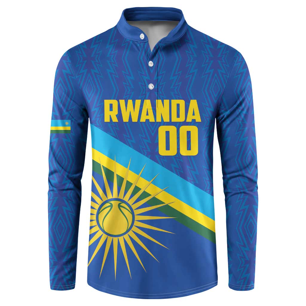 Rwanda Basketball Custom Button Sweatshirt Go Champions Imigongo Folk Pattern - Wonder Print Shop