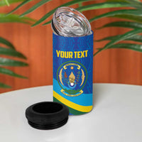 Rwanda Basketball Custom 4 in 1 Can Cooler Tumbler Go Champions Imigongo Folk Pattern - Wonder Print Shop