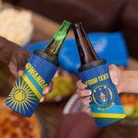 Rwanda Basketball Custom 4 in 1 Can Cooler Tumbler Go Champions Imigongo Folk Pattern - Wonder Print Shop