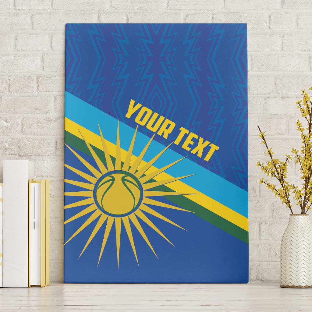 Rwanda Basketball Custom Canvas Wall Art Go Champions Imigongo Folk Pattern - Wonder Print Shop