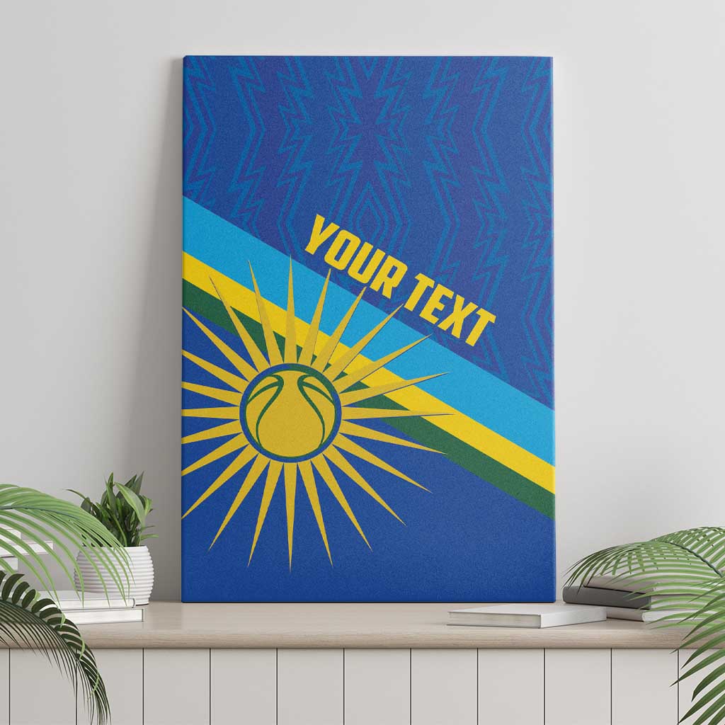 Rwanda Basketball Custom Canvas Wall Art Go Champions Imigongo Folk Pattern - Wonder Print Shop