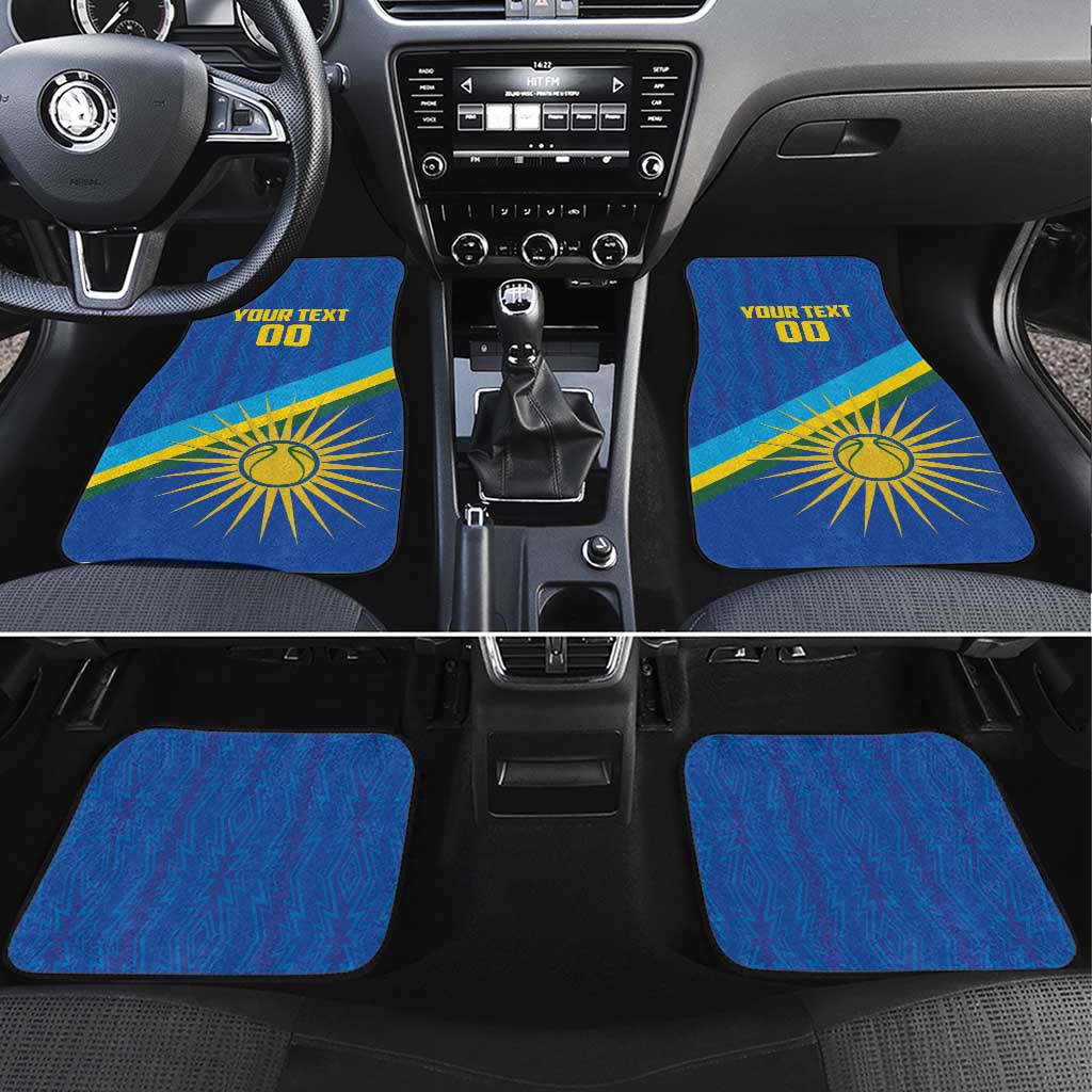 Rwanda Basketball Custom Car Mats Go Champions Imigongo Folk Pattern - Wonder Print Shop