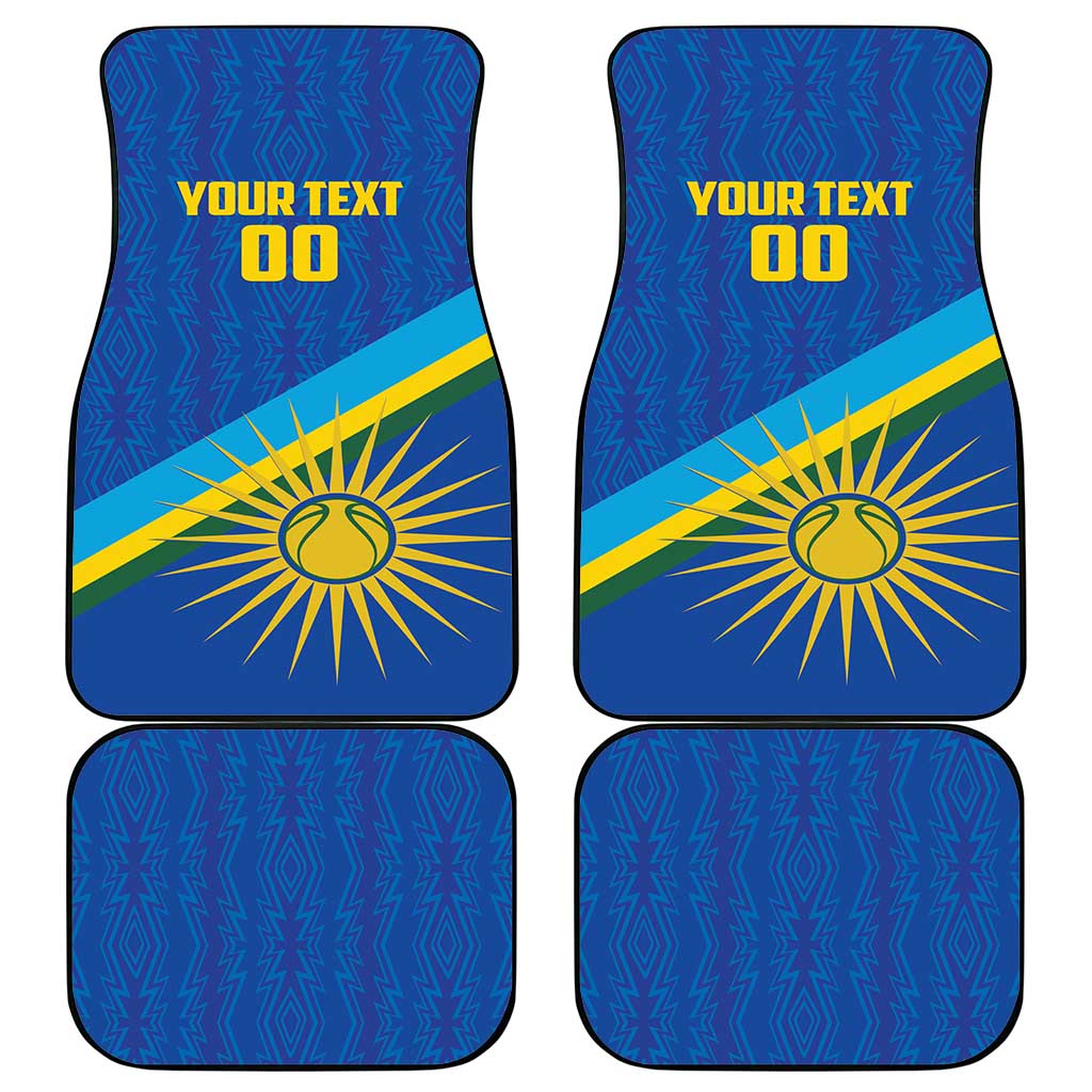 Rwanda Basketball Custom Car Mats Go Champions Imigongo Folk Pattern - Wonder Print Shop