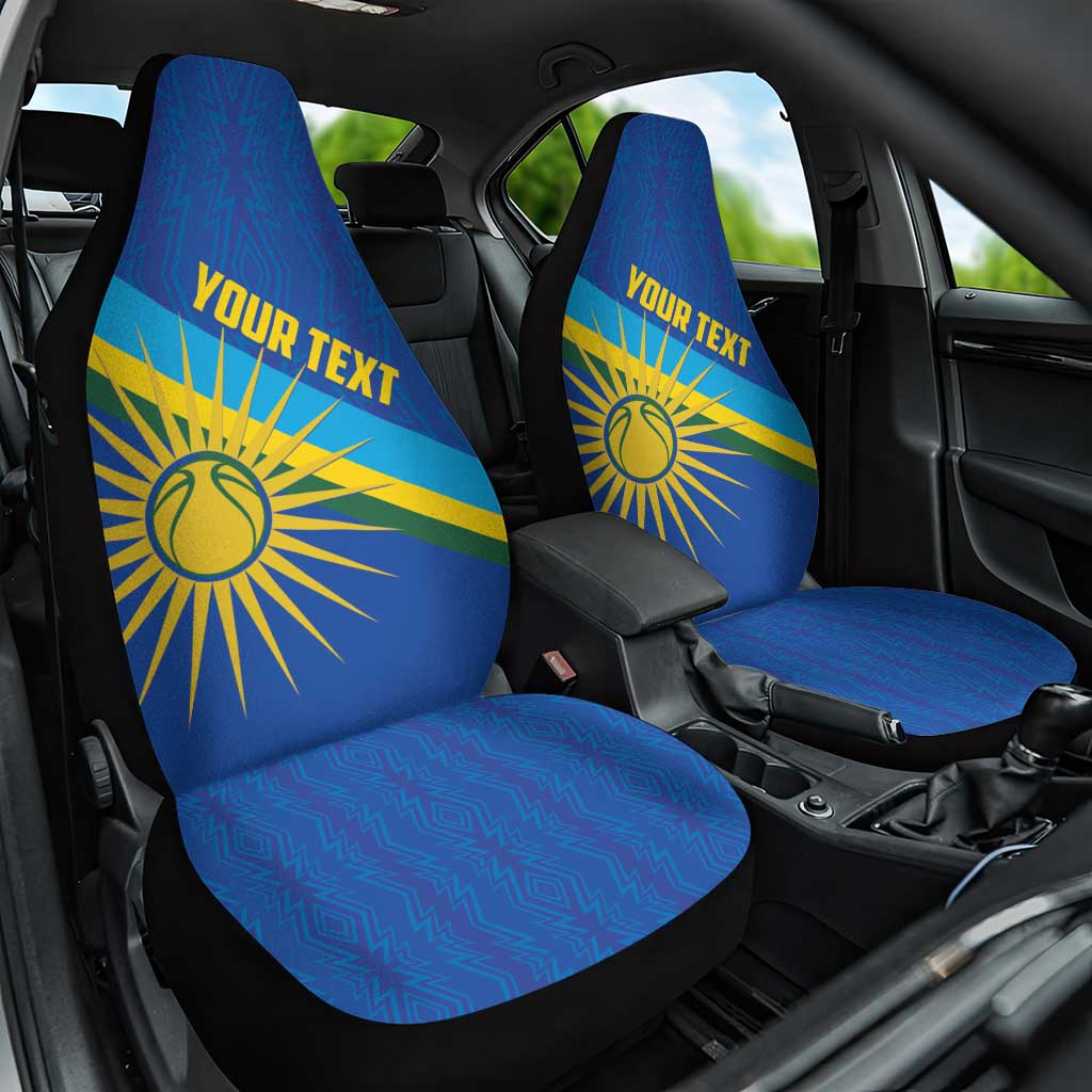Rwanda Basketball Custom Car Seat Cover Go Champions Imigongo Folk Pattern - Wonder Print Shop