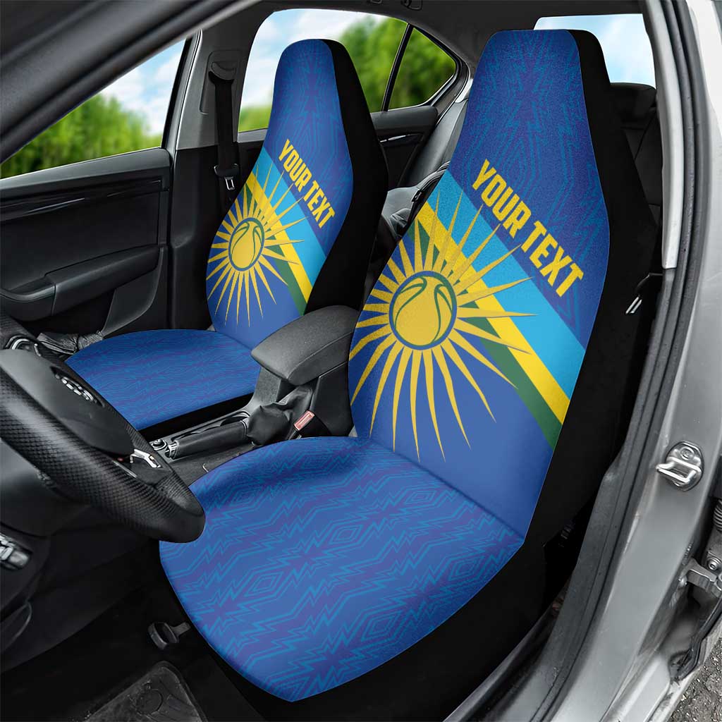 Rwanda Basketball Custom Car Seat Cover Go Champions Imigongo Folk Pattern - Wonder Print Shop