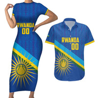 Rwanda Basketball Custom Couples Matching Short Sleeve Bodycon Dress and Hawaiian Shirt Go Champions Imigongo Folk Pattern - Wonder Print Shop