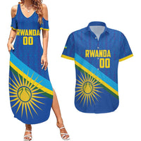 Rwanda Basketball Custom Couples Matching Summer Maxi Dress and Hawaiian Shirt Go Champions Imigongo Folk Pattern - Wonder Print Shop
