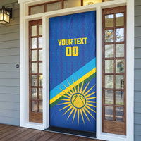 Rwanda Basketball Custom Door Cover Go Champions Imigongo Folk Pattern - Wonder Print Shop