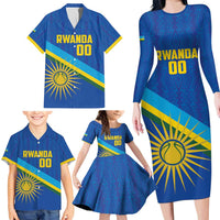 Rwanda Basketball Custom Family Matching Long Sleeve Bodycon Dress and Hawaiian Shirt Go Champions Imigongo Folk Pattern - Wonder Print Shop