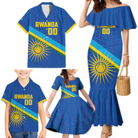 Rwanda Basketball Custom Family Matching Mermaid Dress and Hawaiian Shirt Go Champions Imigongo Folk Pattern - Wonder Print Shop