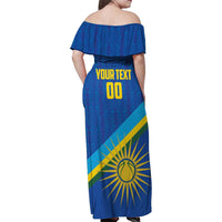 Rwanda Basketball Custom Family Matching Off Shoulder Maxi Dress and Hawaiian Shirt Go Champions Imigongo Folk Pattern - Wonder Print Shop