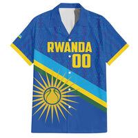 Rwanda Basketball Custom Family Matching Off Shoulder Short Dress and Hawaiian Shirt Go Champions Imigongo Folk Pattern - Wonder Print Shop