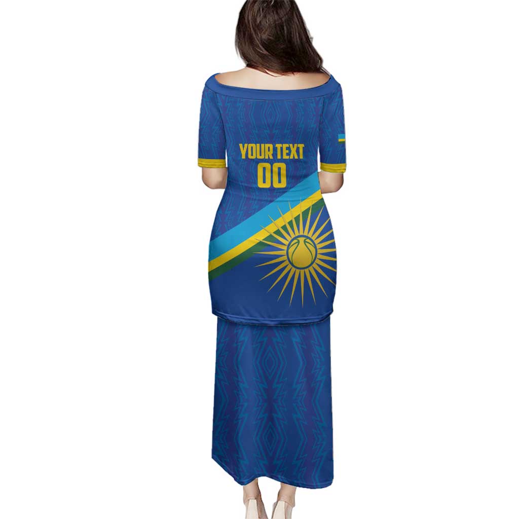 Rwanda Basketball Custom Family Matching Puletasi and Hawaiian Shirt Go Champions Imigongo Folk Pattern - Wonder Print Shop