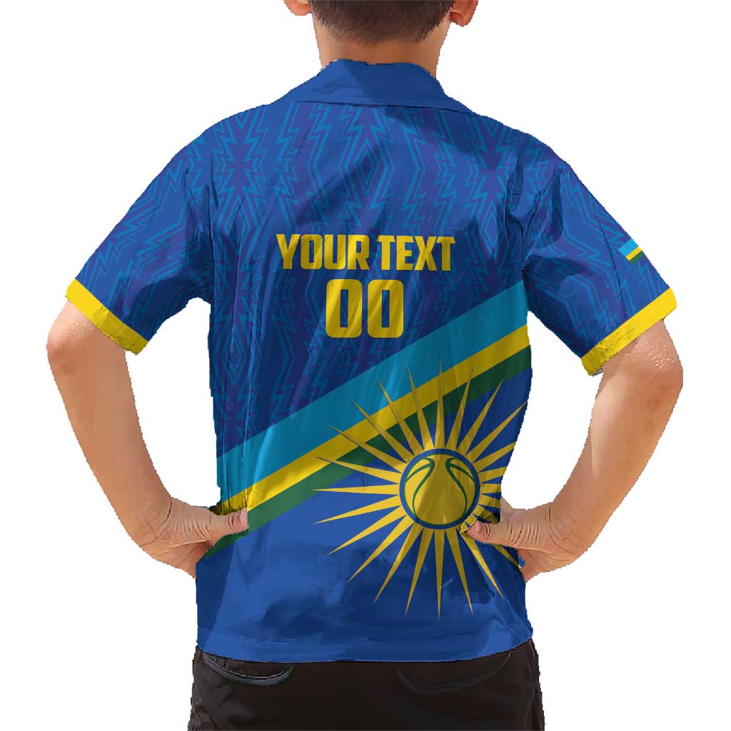 Rwanda Basketball Custom Family Matching Short Sleeve Bodycon Dress and Hawaiian Shirt Go Champions Imigongo Folk Pattern - Wonder Print Shop