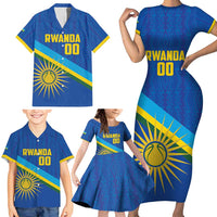 Rwanda Basketball Custom Family Matching Short Sleeve Bodycon Dress and Hawaiian Shirt Go Champions Imigongo Folk Pattern - Wonder Print Shop