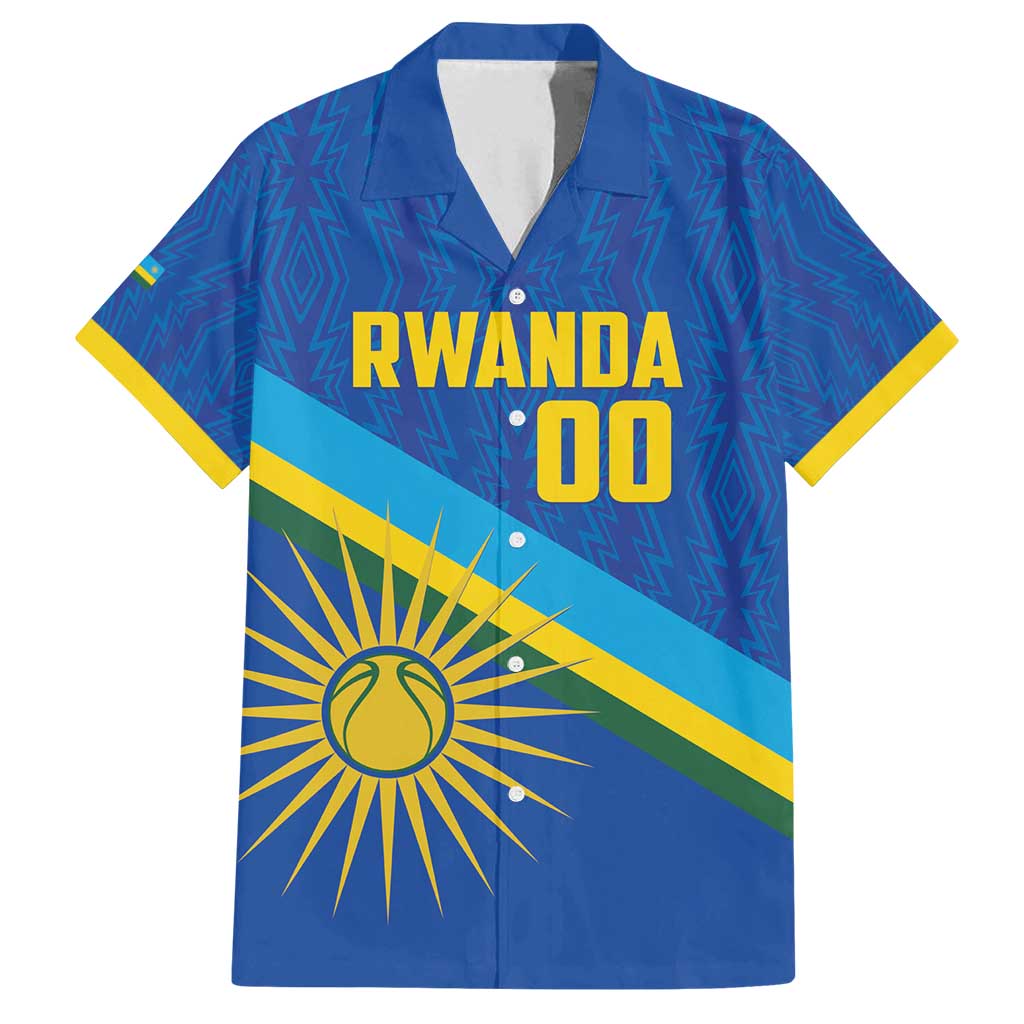 Rwanda Basketball Custom Family Matching Tank Maxi Dress and Hawaiian Shirt Go Champions Imigongo Folk Pattern - Wonder Print Shop
