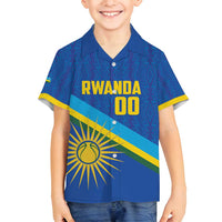 Rwanda Basketball Custom Family Matching Tank Maxi Dress and Hawaiian Shirt Go Champions Imigongo Folk Pattern - Wonder Print Shop