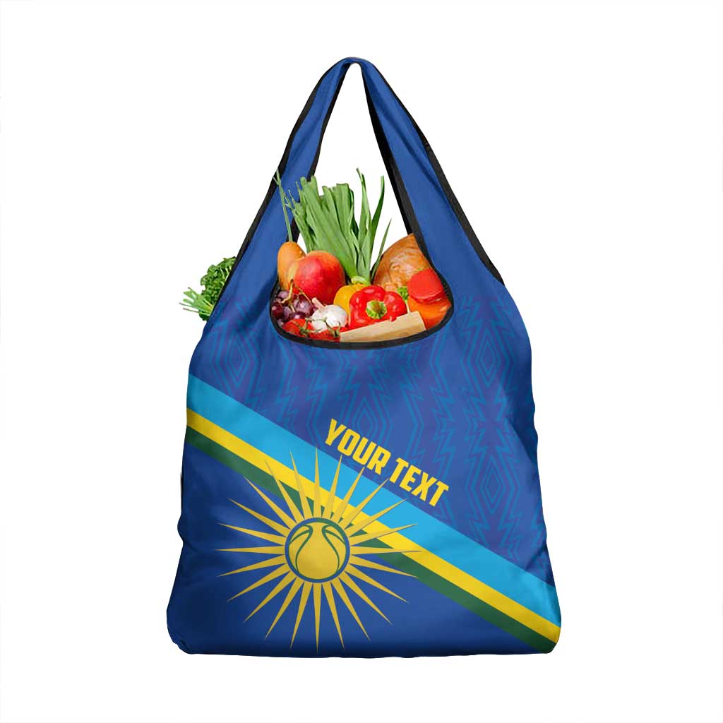 Rwanda Basketball Custom Grocery Bag Go Champions Imigongo Folk Pattern - Wonder Print Shop