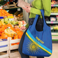 Rwanda Basketball Custom Grocery Bag Go Champions Imigongo Folk Pattern - Wonder Print Shop