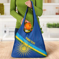 Rwanda Basketball Custom Grocery Bag Go Champions Imigongo Folk Pattern - Wonder Print Shop