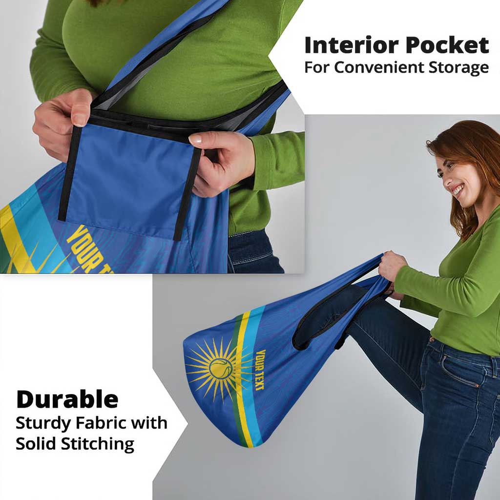 Rwanda Basketball Custom Grocery Bag Go Champions Imigongo Folk Pattern - Wonder Print Shop