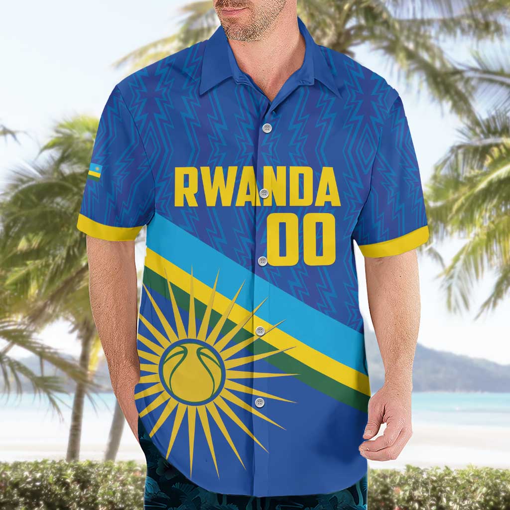 Rwanda Basketball Custom Hawaiian Shirt Go Champions Imigongo Folk Pattern - Wonder Print Shop