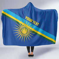 Rwanda Basketball Custom Hooded Blanket Go Champions Imigongo Folk Pattern - Wonder Print Shop