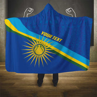 Rwanda Basketball Custom Hooded Blanket Go Champions Imigongo Folk Pattern - Wonder Print Shop
