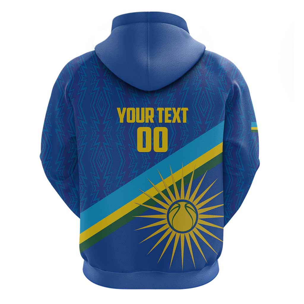 Rwanda Basketball Custom Hoodie Go Champions Imigongo Folk Pattern - Wonder Print Shop