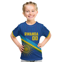 Rwanda Basketball Custom Kid T Shirt Go Champions Imigongo Folk Pattern - Wonder Print Shop