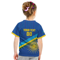 Rwanda Basketball Custom Kid T Shirt Go Champions Imigongo Folk Pattern - Wonder Print Shop