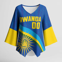 Rwanda Basketball Custom Kimono Sleeve Blouse Go Champions Imigongo Folk Pattern - Wonder Print Shop