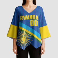 Rwanda Basketball Custom Kimono Sleeve Blouse Go Champions Imigongo Folk Pattern - Wonder Print Shop
