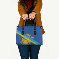 Rwanda Basketball Custom Leather Bag Go Champions Imigongo Folk Pattern - Wonder Print Shop