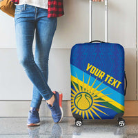 Rwanda Basketball Custom Luggage Cover Go Champions Imigongo Folk Pattern - Wonder Print Shop