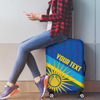 Rwanda Basketball Custom Luggage Cover Go Champions Imigongo Folk Pattern - Wonder Print Shop
