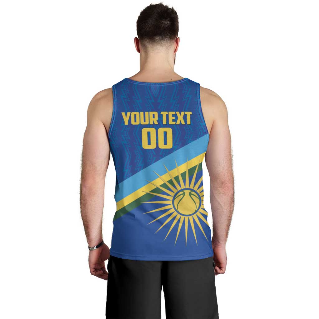 Rwanda Basketball Custom Men Tank Top Go Champions Imigongo Folk Pattern - Wonder Print Shop