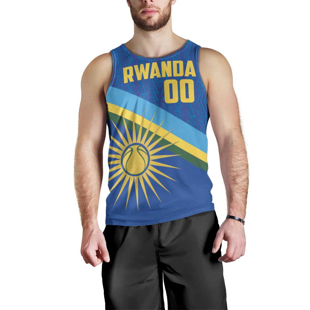 Rwanda Basketball Custom Men Tank Top Go Champions Imigongo Folk Pattern - Wonder Print Shop