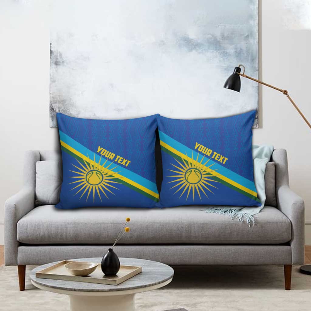 Rwanda Basketball Custom Pillow Cover Go Champions Imigongo Folk Pattern - Wonder Print Shop