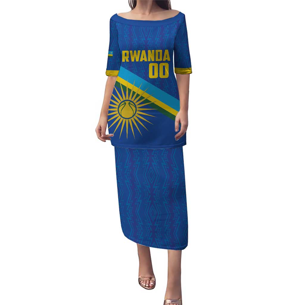 Rwanda Basketball Custom Puletasi Go Champions Imigongo Folk Pattern - Wonder Print Shop