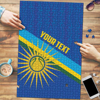 Rwanda Basketball Custom Puzzle Go Champions Imigongo Folk Pattern - Wonder Print Shop