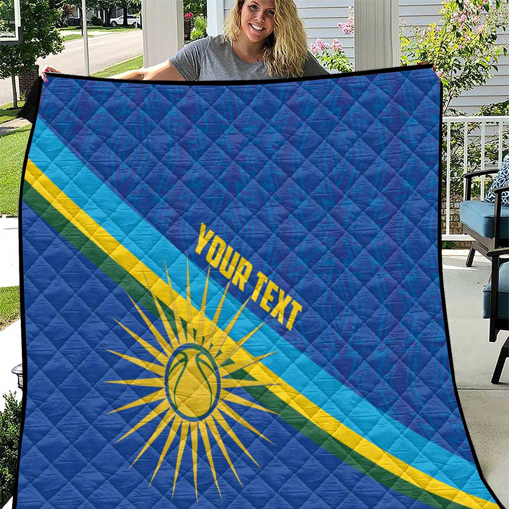 Rwanda Basketball Custom Quilt Go Champions Imigongo Folk Pattern - Wonder Print Shop